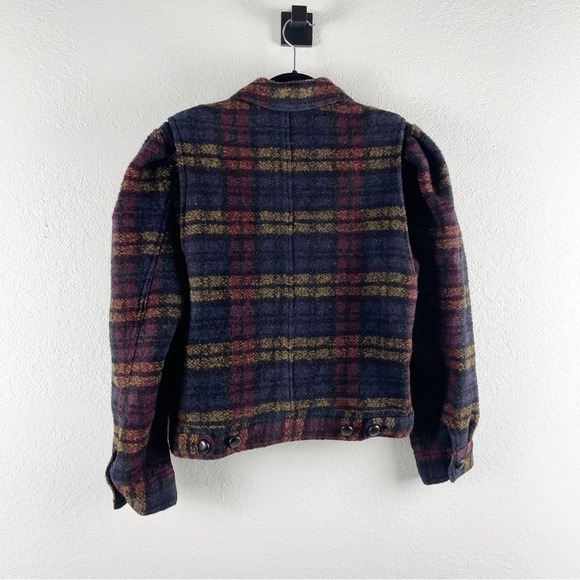 Isabel Marant Etoile Plaid Leiko Wool Short Jacket in Black Multi Small Casual - Picture 5 of 10